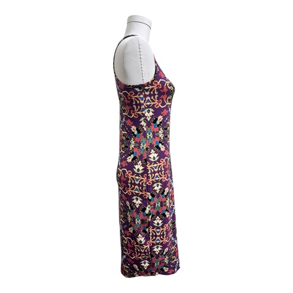 NWT Adorable knit midi tank dress in purple print by Xhilaration, ikat, bodycon - Picture 8 of 14